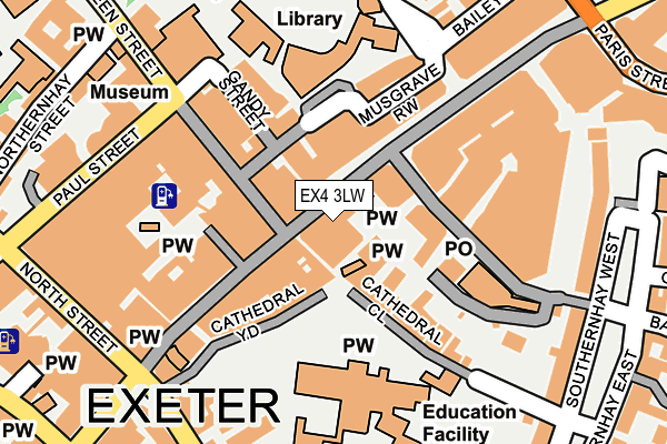 EX4 3LW map - OS OpenMap – Local (Ordnance Survey)