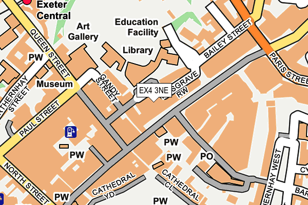 EX4 3NE map - OS OpenMap – Local (Ordnance Survey)