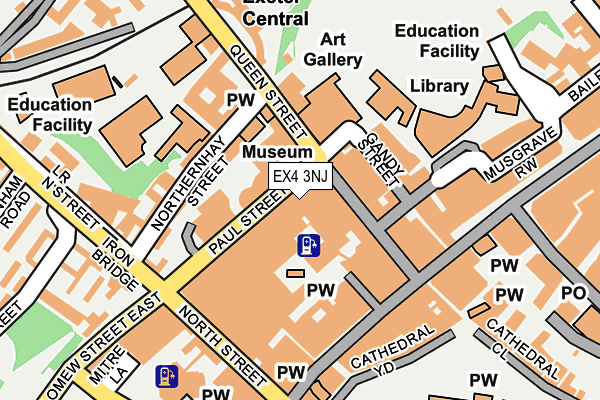 EX4 3NJ map - OS OpenMap – Local (Ordnance Survey)
