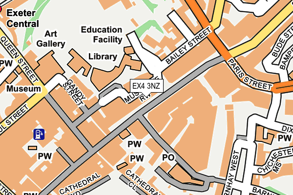 EX4 3NZ map - OS OpenMap – Local (Ordnance Survey)