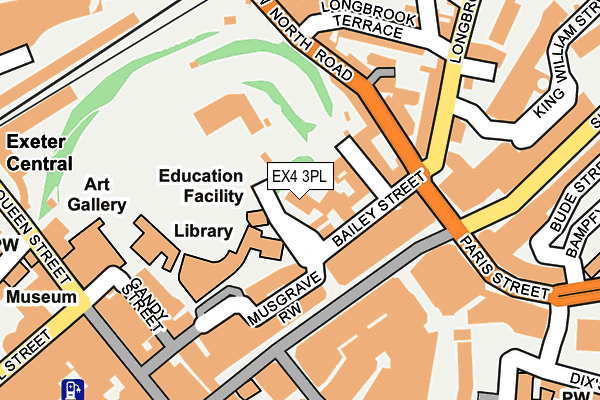 EX4 3PL map - OS OpenMap – Local (Ordnance Survey)