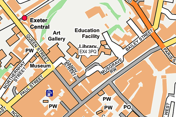 EX4 3PQ map - OS OpenMap – Local (Ordnance Survey)