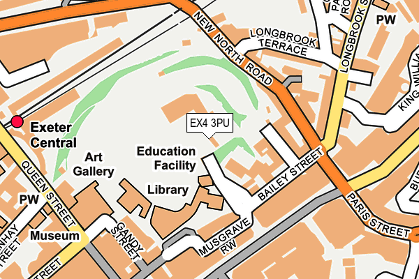 EX4 3PU map - OS OpenMap – Local (Ordnance Survey)