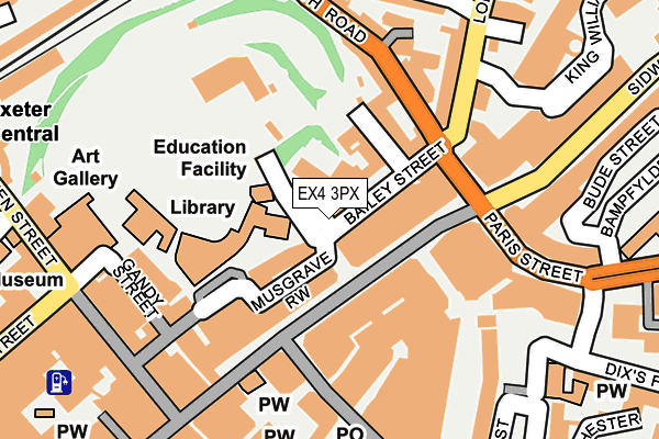 EX4 3PX map - OS OpenMap – Local (Ordnance Survey)