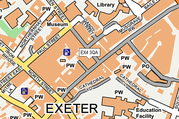 EX4 3QA map - OS OpenMap – Local (Ordnance Survey)