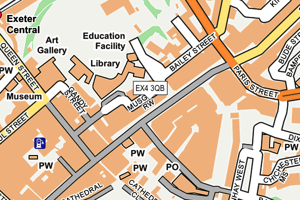 EX4 3QB map - OS OpenMap – Local (Ordnance Survey)