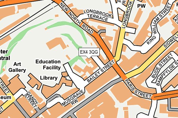 EX4 3QG map - OS OpenMap – Local (Ordnance Survey)