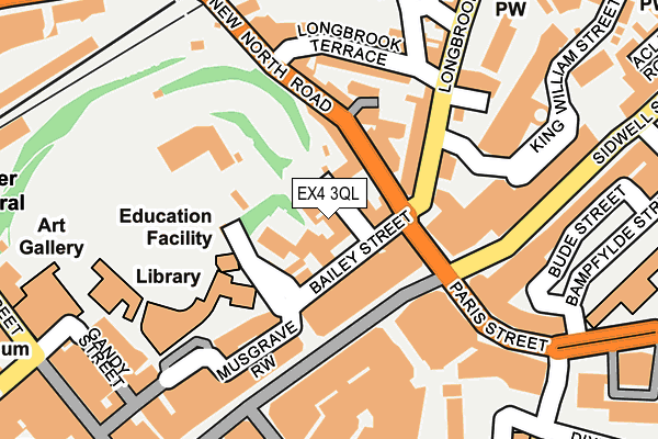 EX4 3QL map - OS OpenMap – Local (Ordnance Survey)