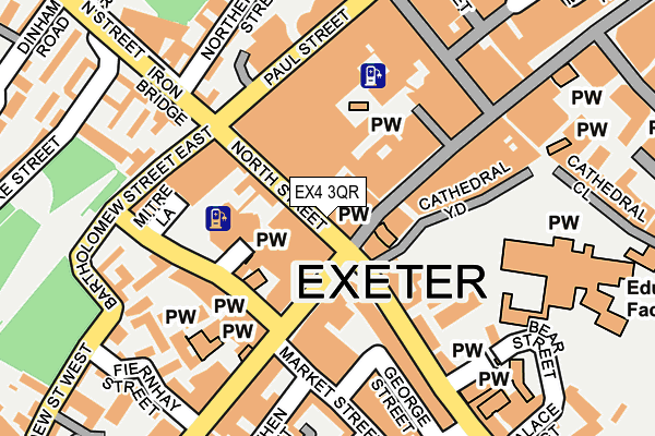 EX4 3QR map - OS OpenMap – Local (Ordnance Survey)