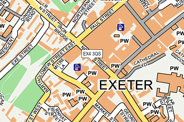 EX4 3QS map - OS OpenMap – Local (Ordnance Survey)