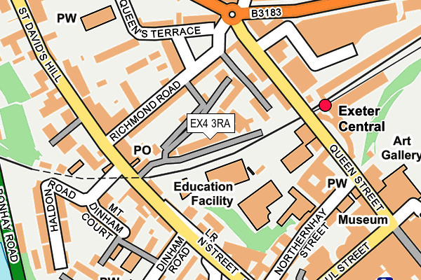 EX4 3RA map - OS OpenMap – Local (Ordnance Survey)