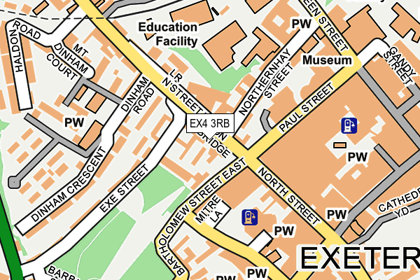 EX4 3RB map - OS OpenMap – Local (Ordnance Survey)