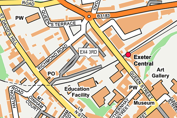 EX4 3RD map - OS OpenMap – Local (Ordnance Survey)