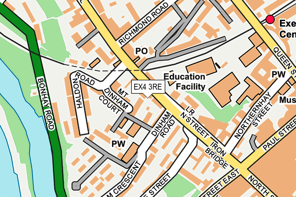 EX4 3RE map - OS OpenMap – Local (Ordnance Survey)
