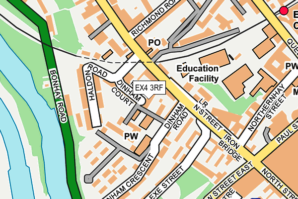EX4 3RF map - OS OpenMap – Local (Ordnance Survey)