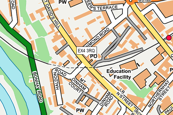 EX4 3RQ map - OS OpenMap – Local (Ordnance Survey)