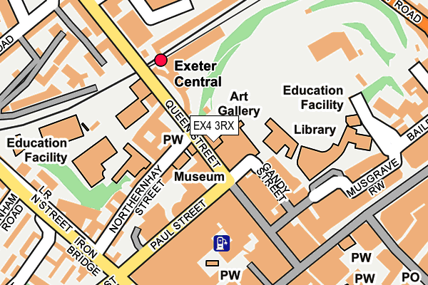 EX4 3RX map - OS OpenMap – Local (Ordnance Survey)