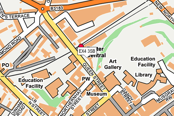EX4 3SB map - OS OpenMap – Local (Ordnance Survey)