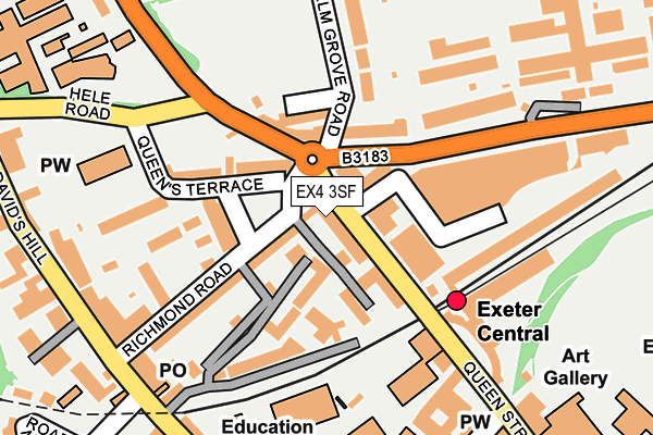 EX4 3SF map - OS OpenMap – Local (Ordnance Survey)
