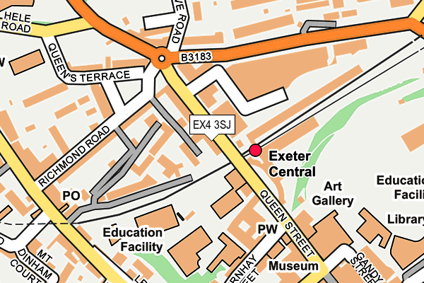 EX4 3SJ map - OS OpenMap – Local (Ordnance Survey)