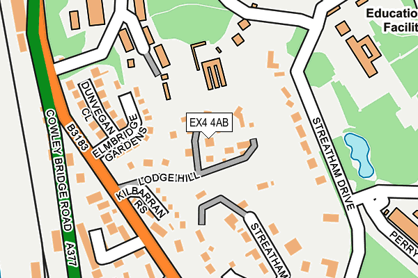 EX4 4AB map - OS OpenMap – Local (Ordnance Survey)