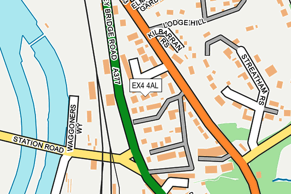 EX4 4AL map - OS OpenMap – Local (Ordnance Survey)