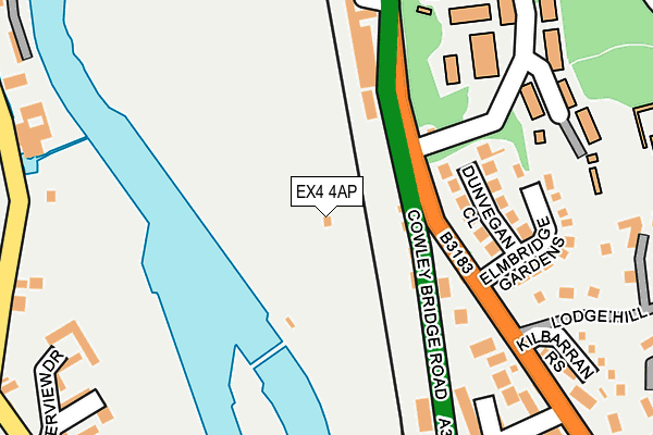 EX4 4AP map - OS OpenMap – Local (Ordnance Survey)