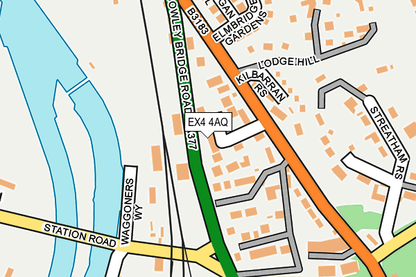 EX4 4AQ map - OS OpenMap – Local (Ordnance Survey)