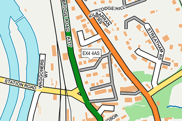 EX4 4AS map - OS OpenMap – Local (Ordnance Survey)
