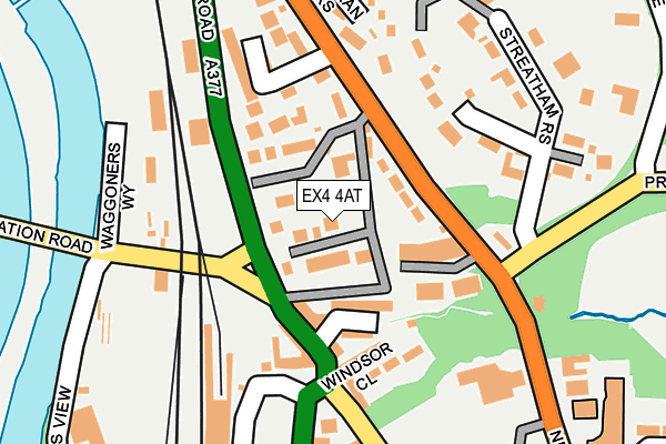 EX4 4AT map - OS OpenMap – Local (Ordnance Survey)