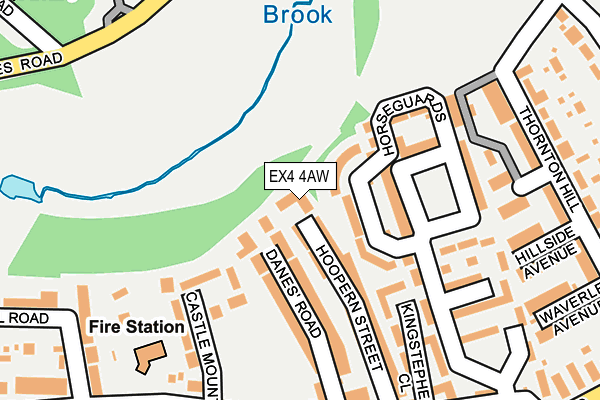 EX4 4AW map - OS OpenMap – Local (Ordnance Survey)