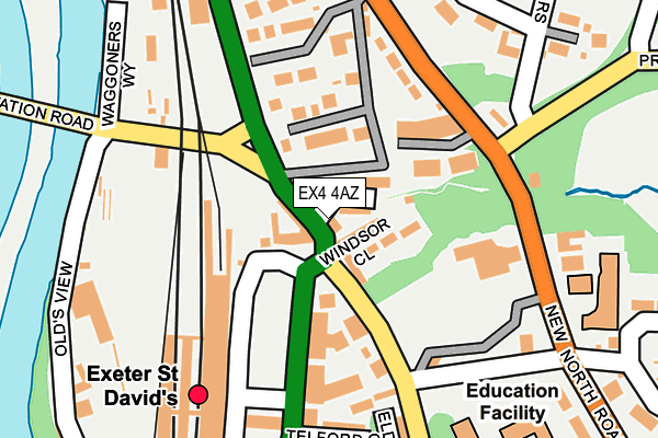 EX4 4AZ map - OS OpenMap – Local (Ordnance Survey)