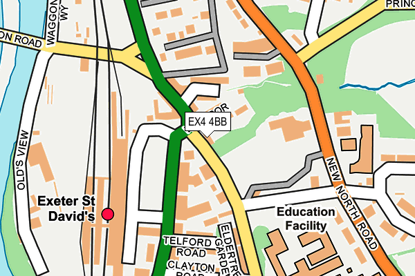 EX4 4BB map - OS OpenMap – Local (Ordnance Survey)