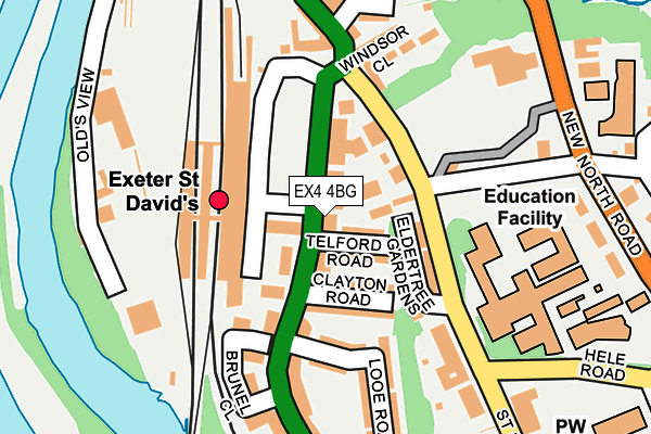 EX4 4BG map - OS OpenMap – Local (Ordnance Survey)