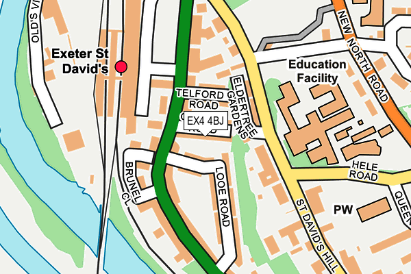 EX4 4BJ map - OS OpenMap – Local (Ordnance Survey)