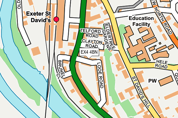 EX4 4BN map - OS OpenMap – Local (Ordnance Survey)