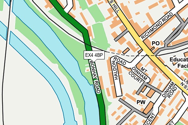 EX4 4BP map - OS OpenMap – Local (Ordnance Survey)