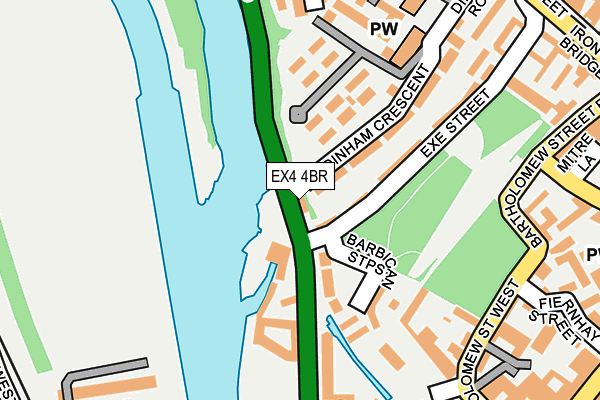 EX4 4BR map - OS OpenMap – Local (Ordnance Survey)