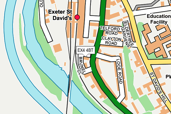 EX4 4BT map - OS OpenMap – Local (Ordnance Survey)