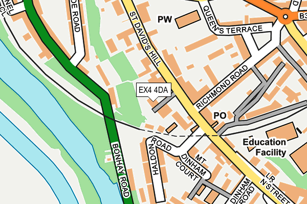EX4 4DA map - OS OpenMap – Local (Ordnance Survey)