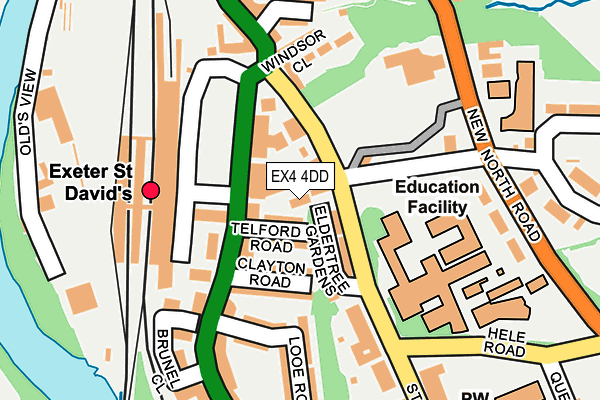 EX4 4DD map - OS OpenMap – Local (Ordnance Survey)