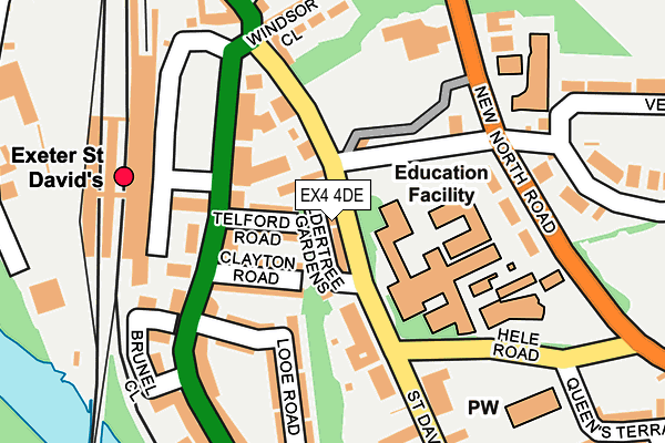 EX4 4DE map - OS OpenMap – Local (Ordnance Survey)