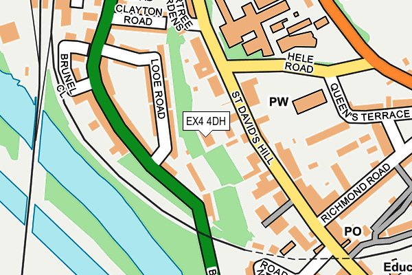 EX4 4DH map - OS OpenMap – Local (Ordnance Survey)