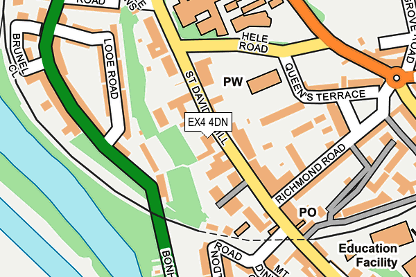 EX4 4DN map - OS OpenMap – Local (Ordnance Survey)