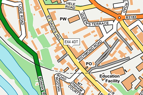 EX4 4DT map - OS OpenMap – Local (Ordnance Survey)
