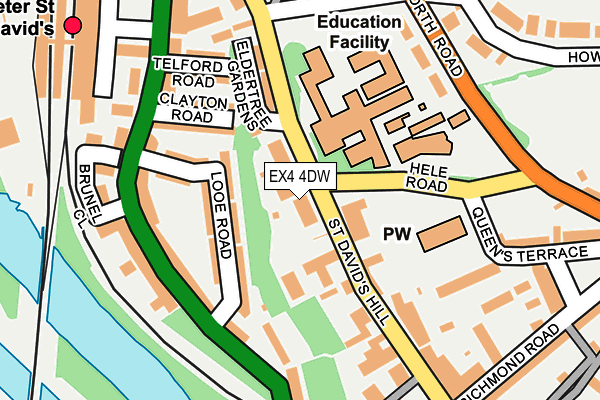EX4 4DW map - OS OpenMap – Local (Ordnance Survey)