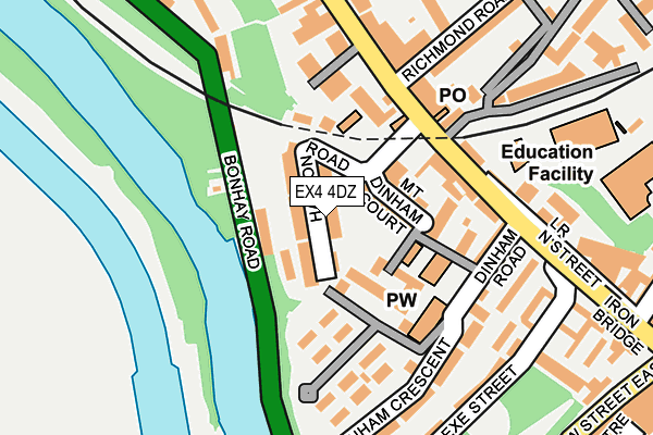 EX4 4DZ map - OS OpenMap – Local (Ordnance Survey)