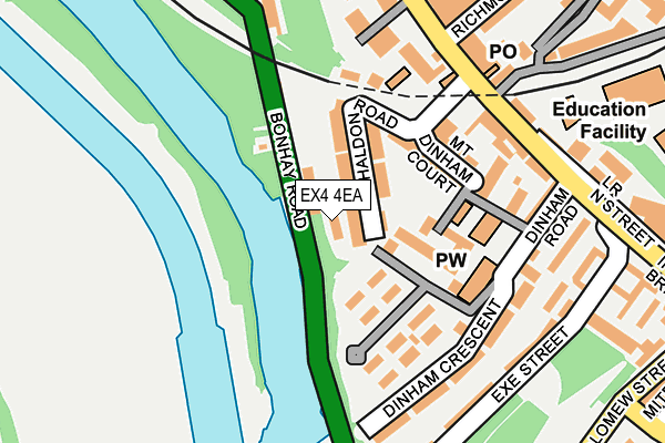 EX4 4EA map - OS OpenMap – Local (Ordnance Survey)