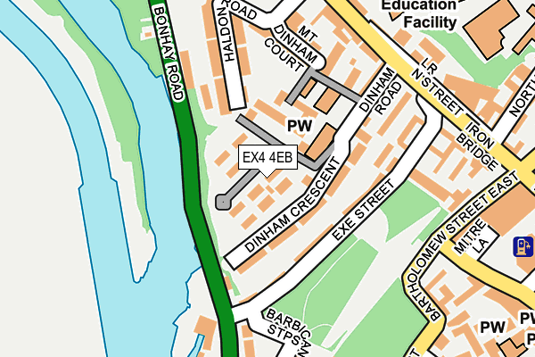 EX4 4EB map - OS OpenMap – Local (Ordnance Survey)