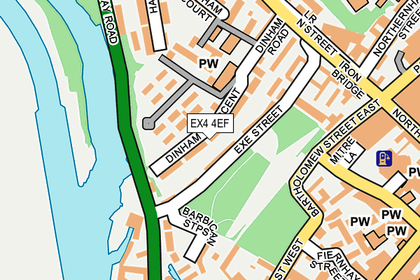 EX4 4EF map - OS OpenMap – Local (Ordnance Survey)